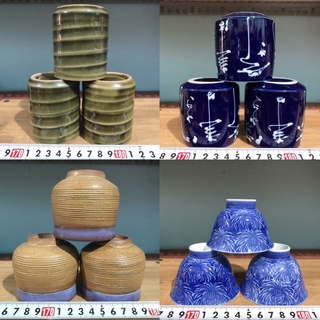 Set 3 ly uống trà gốm sứ Nhật (khoan lỗ free theo yc)