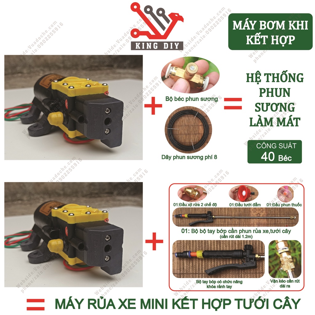 Máy bơm nước tăng áp mini 12V Sinleader động cơ 775  [100% CHÍNH HÃNG SINLEADER]