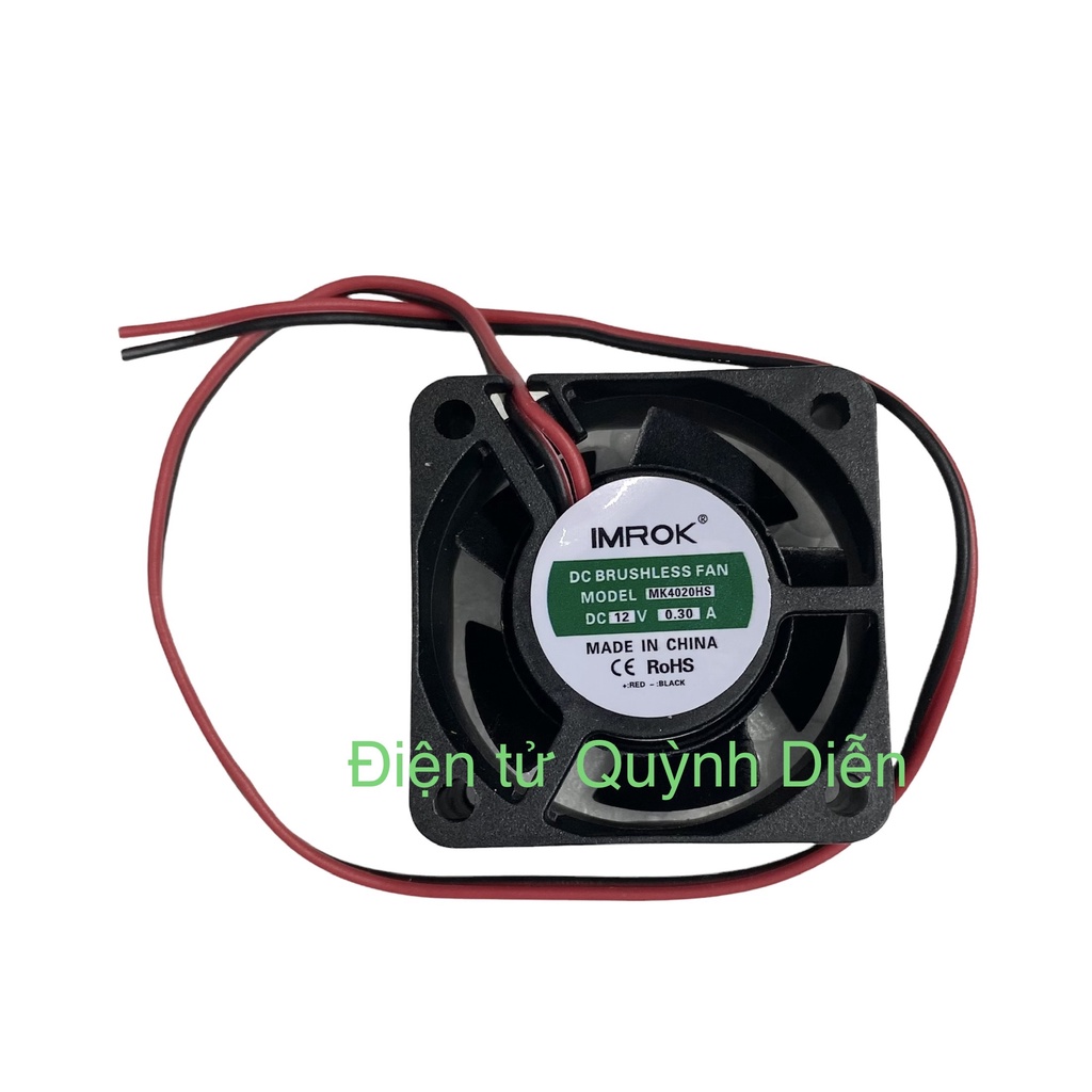 Combo 5 Quạt Tản Nhiệt 12V 4x4x2 cm - linh kiện điện tử QUỲNH DIỄN