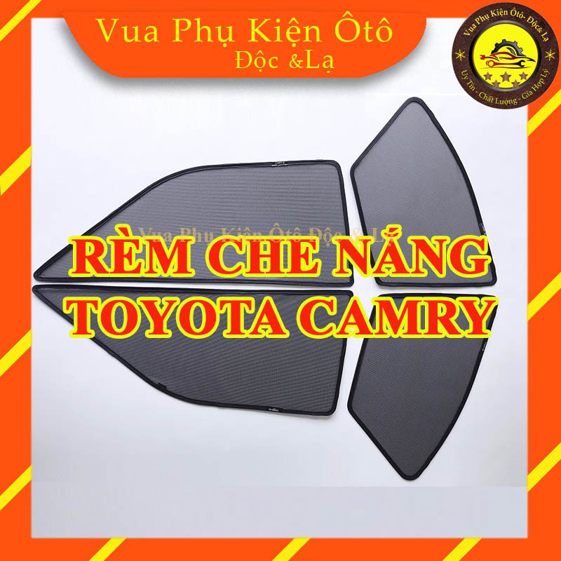 Rèm che nắng theo xe Camry 2011-2012, 2013- 2018- Bộ 4 tấm dính nam châm hàng loại 1