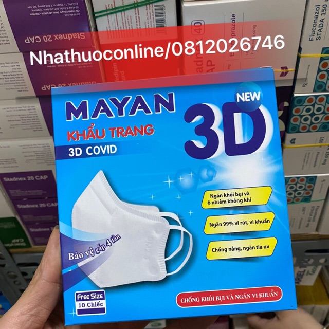 KHẨU TRANG MAYAN 3D (10 chiếc)