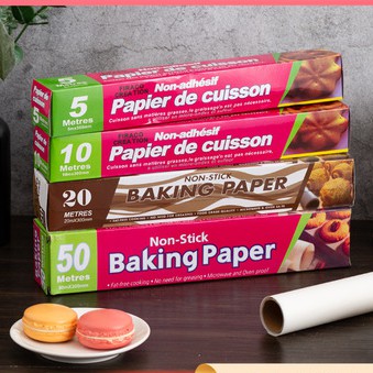 Giấy nến lót nướng bánh chống dính Baking Paper 5m, 10m, 20m không thấm dầu