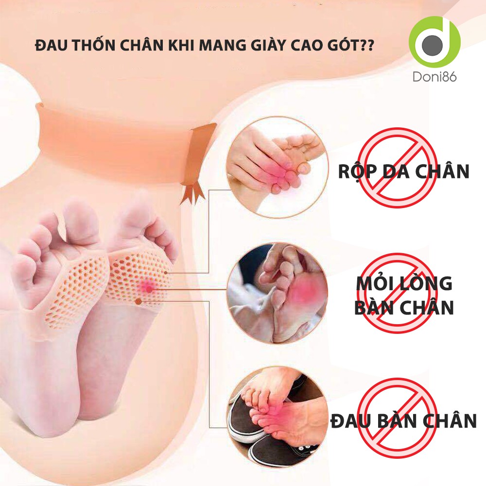 Combo lót giày silicone tổ ong đệm êm lòng bàn chân phía trước - PK67_5_10