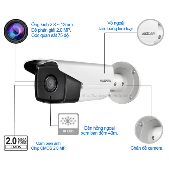 Camera HikVision HD-TVI 5 MP DS-2CE16H0T-ITPF/ DS-2CE16H0T-IT(F)/ DS-2CE56H0T-ITP(F)/ DS-2CE56H0T-ITM(F)