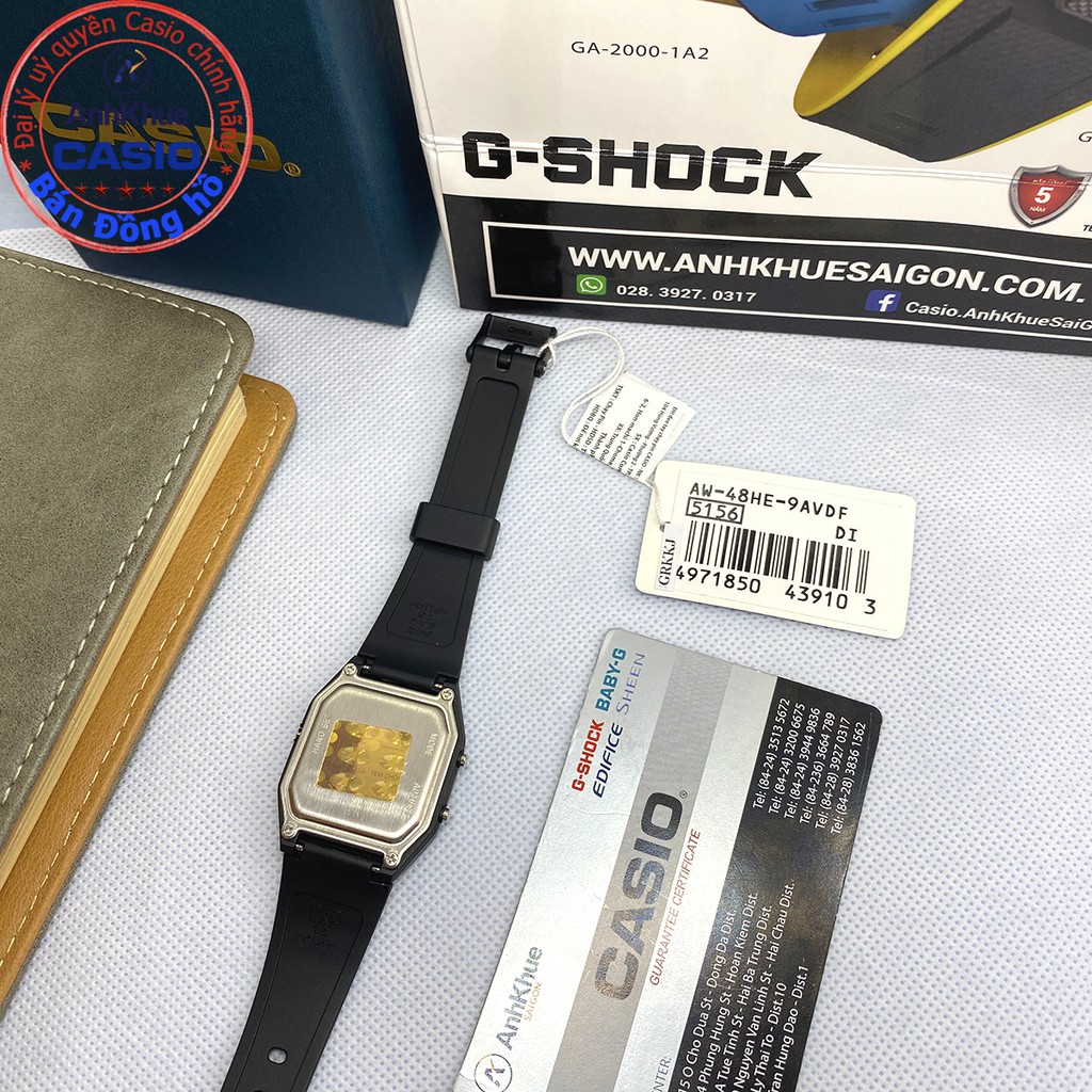 Đồng hồ nam Casio AW-48 AW-48HE-7A AW-48HE-8A AW-48HE-9A dây nhựa có cả kim cả số đi | BigBuy360 - bigbuy360.vn