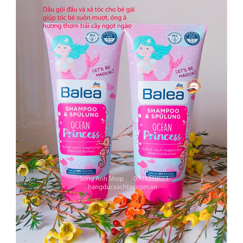 Dầu gội đầu và dầu xả tóc cho bé gái Balea Ocean Princess