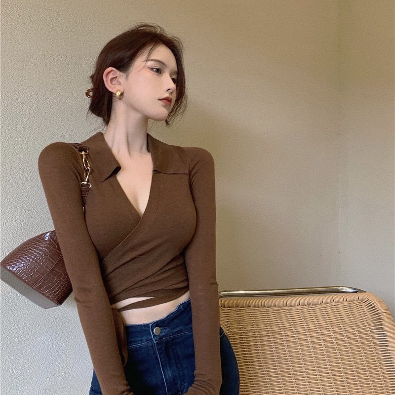 Áo Croptop Phối Dây Rút Thời Trang Mùa Hè Quyến Rũ Cho Nữ