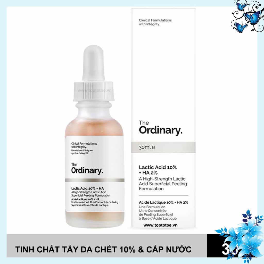 Tẩy da chết hóa học Lactic Acid + HA - The Ordinary ♥ᑕ