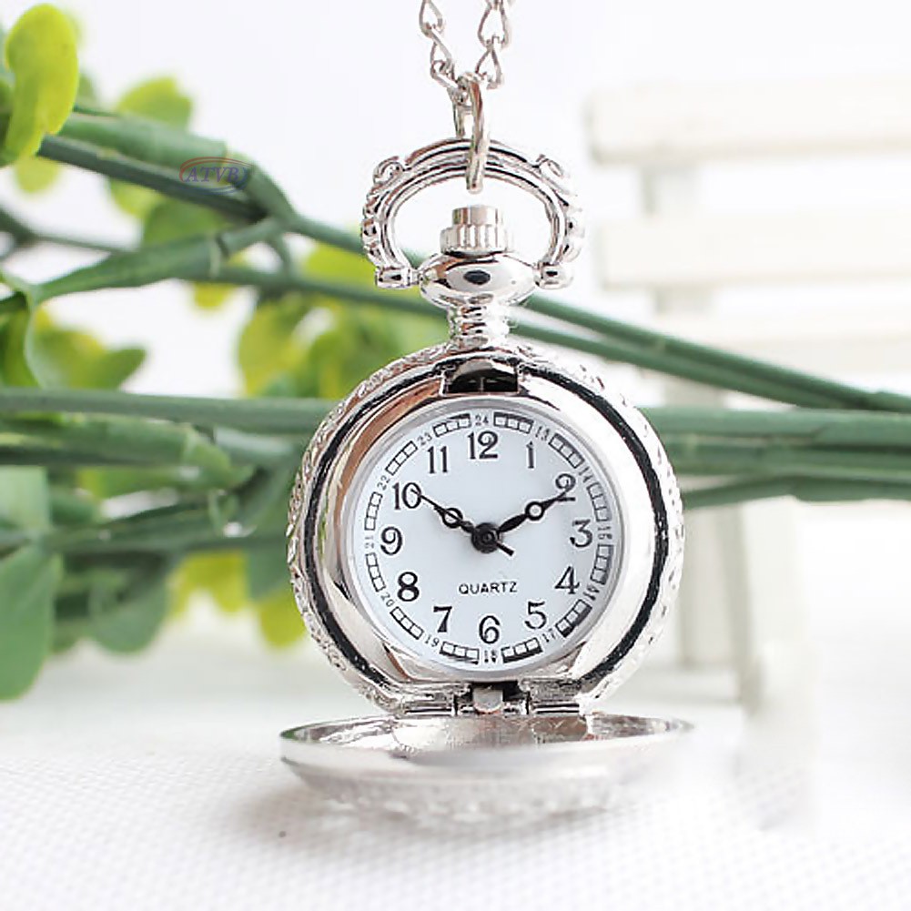 AB Retro small Size Spider Webs Pocket Watch/Watch Necklace Fashion Jewelry Pendant Watch Necklace @