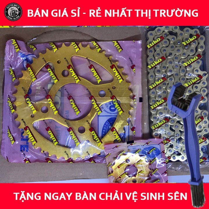 [CÓ QUÀ CHO BẠN] Nhông sên dĩa xe Exciter 150 - Mạ_vàng Yukos | MATTER SHOP