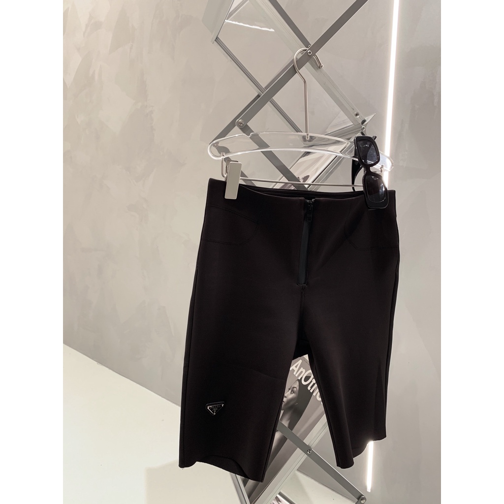 Quần Đạp Xe Lưng Cao Co Giãn Mềm Mại Có Khóa Kéo Cho Nữ