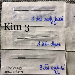 Kim 3 phun xăm siêu bén, kim phun xăm dùng cho máy rồng, thần thánh, IDM, Giantsun, phổ thông, Tsatyi, gù siêu bén