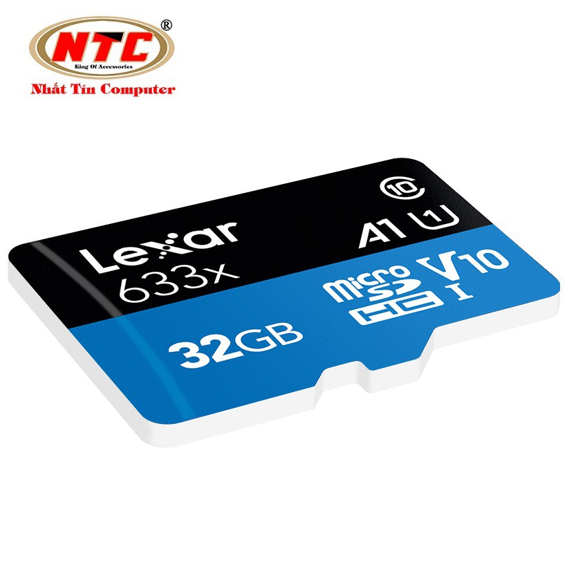 Thẻ nhớ MicroSDHC Lexar 32GB 633x A1 V10 U1 95MB/s - Không box (Xanh)