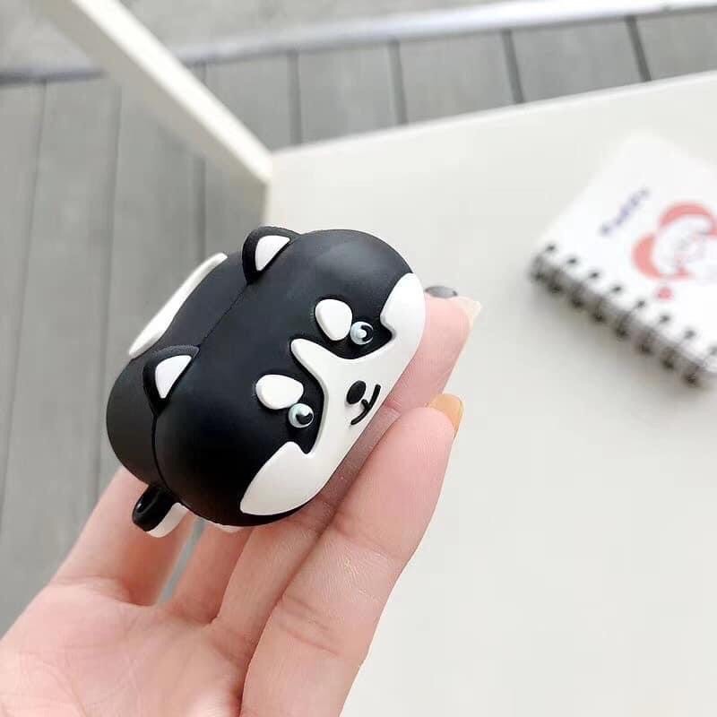 vỏ bọc airpod - case airpod husky siêu kute 1/2 pro