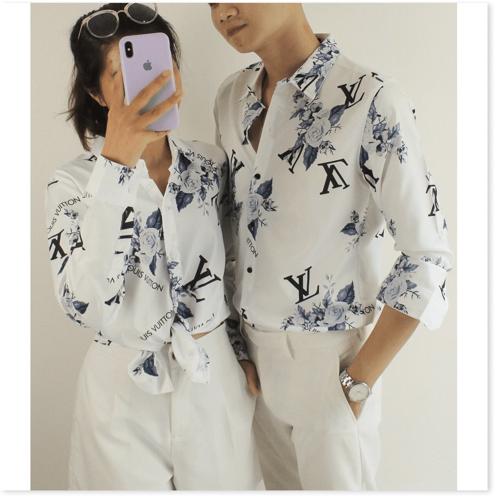 ÁO ĐÔI SƠ MI LỤA CAO CẤP,MÀU SẮC SANG TRỌNG,HỌA TIẾT XINH XẮN,MẪU HOT NHẤT NĂM NAY KOKO MI STORE