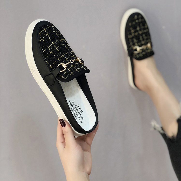 Giày Lười Canvas Họa Tiết Ca Rô Ca Rô Thời Trang Dành Cho Nữ | BigBuy360 - bigbuy360.vn