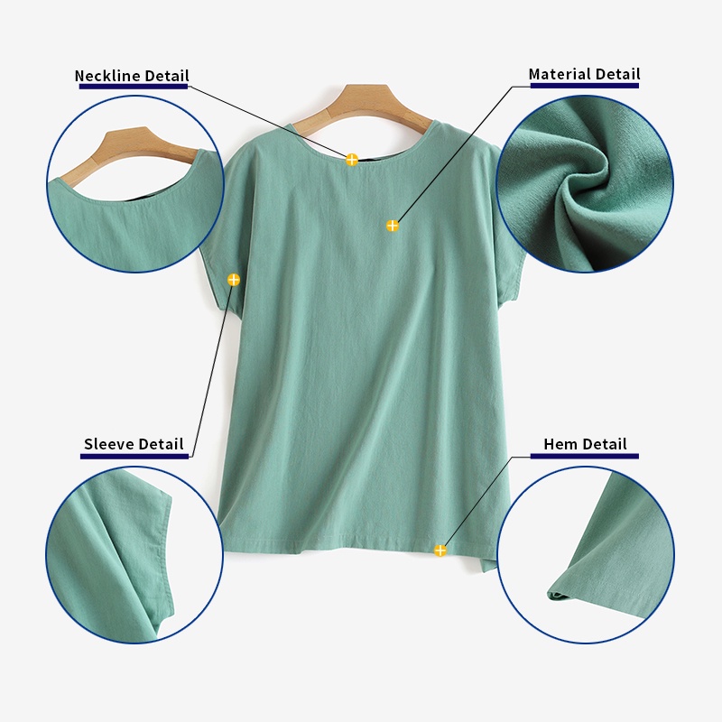 Zanzea Áo Thun Nữ Ngắn Tay Cổ Thuyền Thời Trang Châu Âu