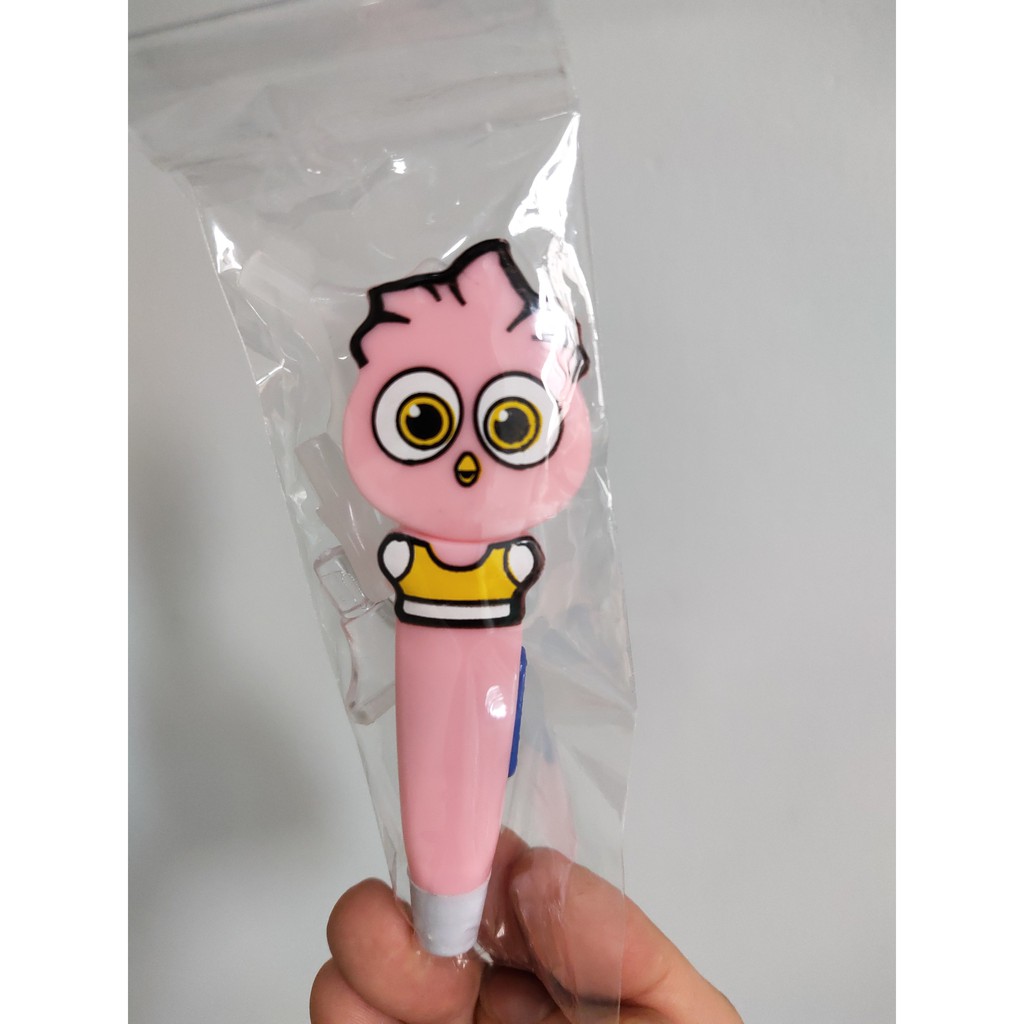 Bút đính đá 1 viên, 3 viên, 6 viên, 9 viên có đèn cute dễ dùng màu hồng