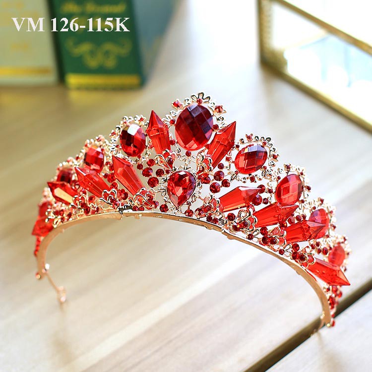 vương miện đỏ đính đá pha lê vm 126