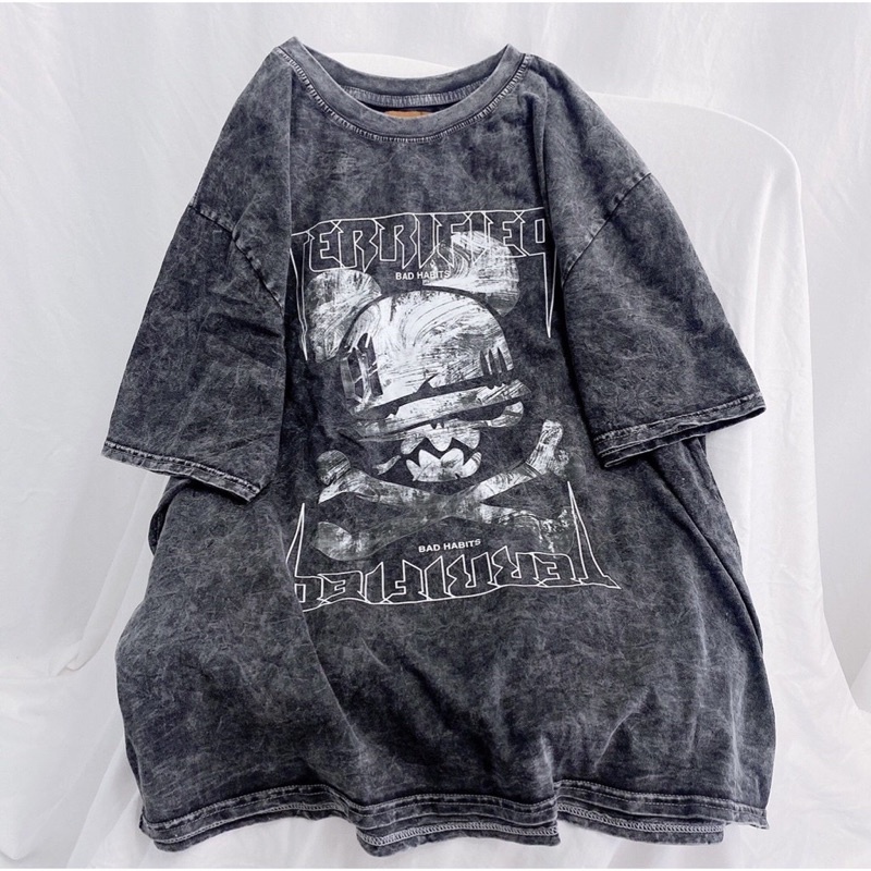 Áo Thun Loang Cotton TERRIFIED Ulzzang Unisex [ Kèm ảnh thật ]