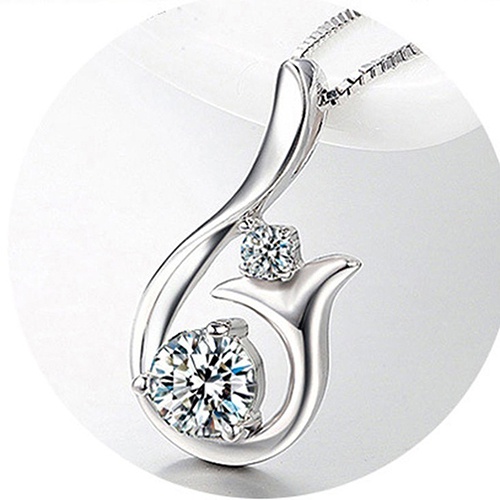 Mặt dây chuyền hợp kim đính đá hình tiên cá xinh xắn độc đáo