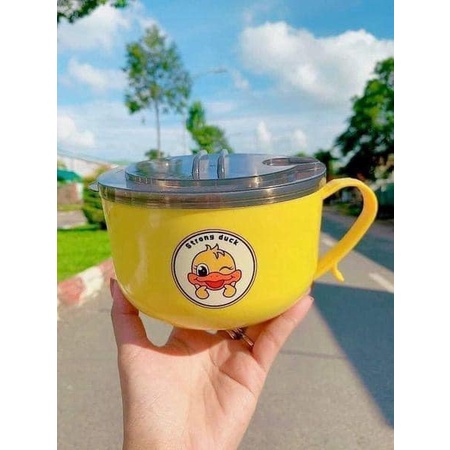 CA ÚP MÌ CÓ TAY CẦM ,BÁT MÌ RUỘT INOX VỊT VÀNG NGỘ NGHĨNH