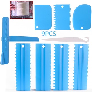 Bộ dụng cụ hỗ trợ chà láng bánh kem 9 món
