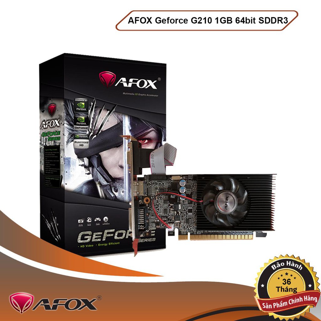 Card Màn Hình VGA AFOX G210 (1GB / 64bit / DDR3) hàng mới chính hãng