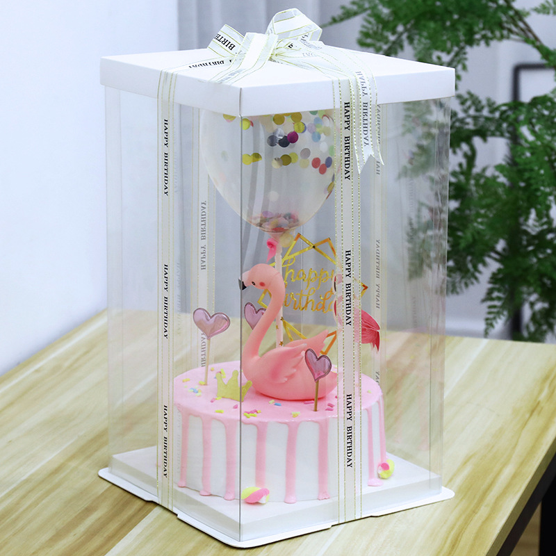 Hộp Đựng Bánh Cupcake Trong Suốt Hai Tầng 20cm 27cm 33cm 3 Trong 1