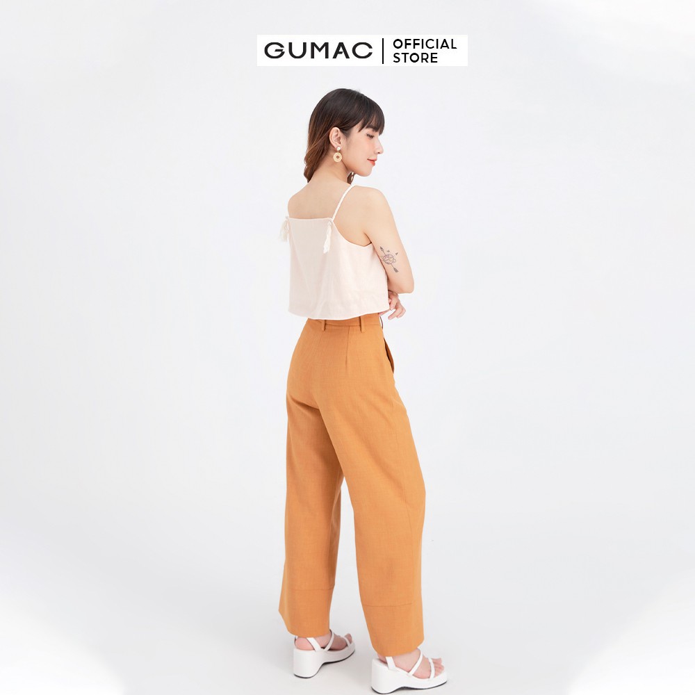 [Mã WABRGU72 giảm 10% tối đa 50k đơn 250k] Quần tây nữ xếp ly ống rộng GUMAC QB663 | BigBuy360 - bigbuy360.vn