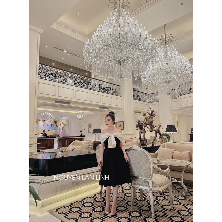 Đầm nữ thiết kế dự tiệc, dáng xòe sang trọng, quyến rũ