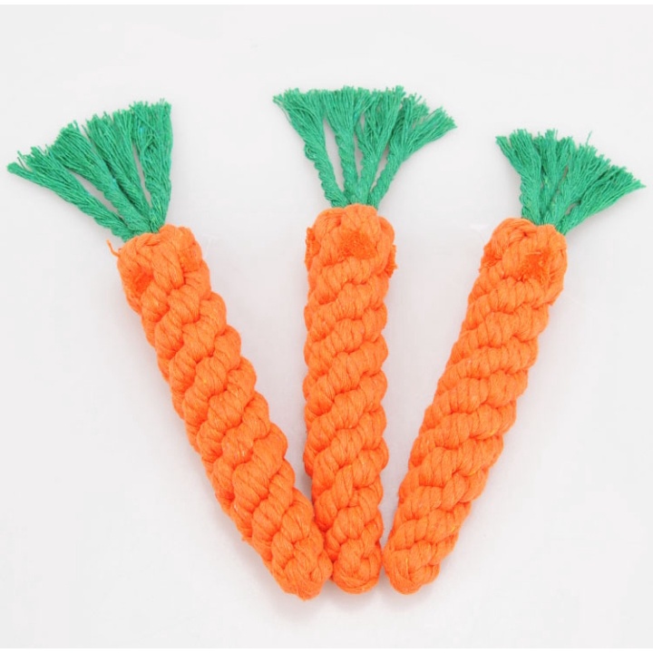 Đồ chơi nhai gặm cho chó mèo Cà rốt bện thừng - Hàng loại 1 Chắc Chắn Dày Dặn Siêu Đẹp Chuẩn Y Hình