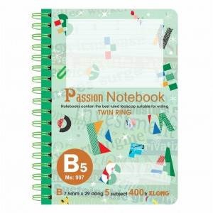 Sổ lò xo kép B5 Passion Notebook - 400 trang; MS: 907