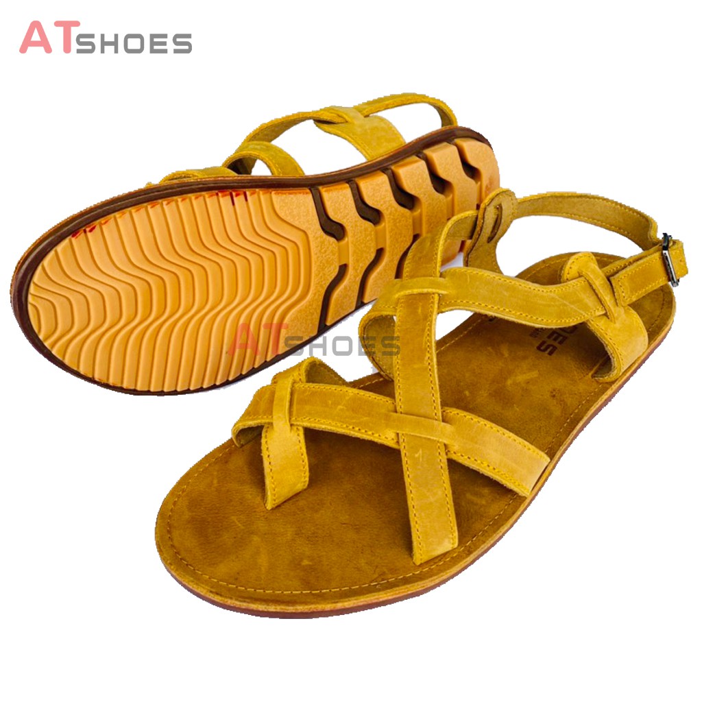 Giày sanda nam nữ đế bệt sandal unisex chiến binh xỏ ngón dây mảnh hot mùa hè 2021 đi biển đi chơi đi học KA42(Đen- Nâu)