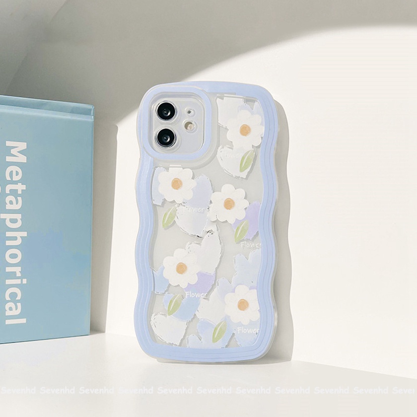 Ốp Điện Thoại Dẻo Họa Tiết Hoa Trắng Đơn Giản Thời Trang Cho iPhone 13 12 11 Pro Max Xs Max Xr X 7 8 6 6s Plus