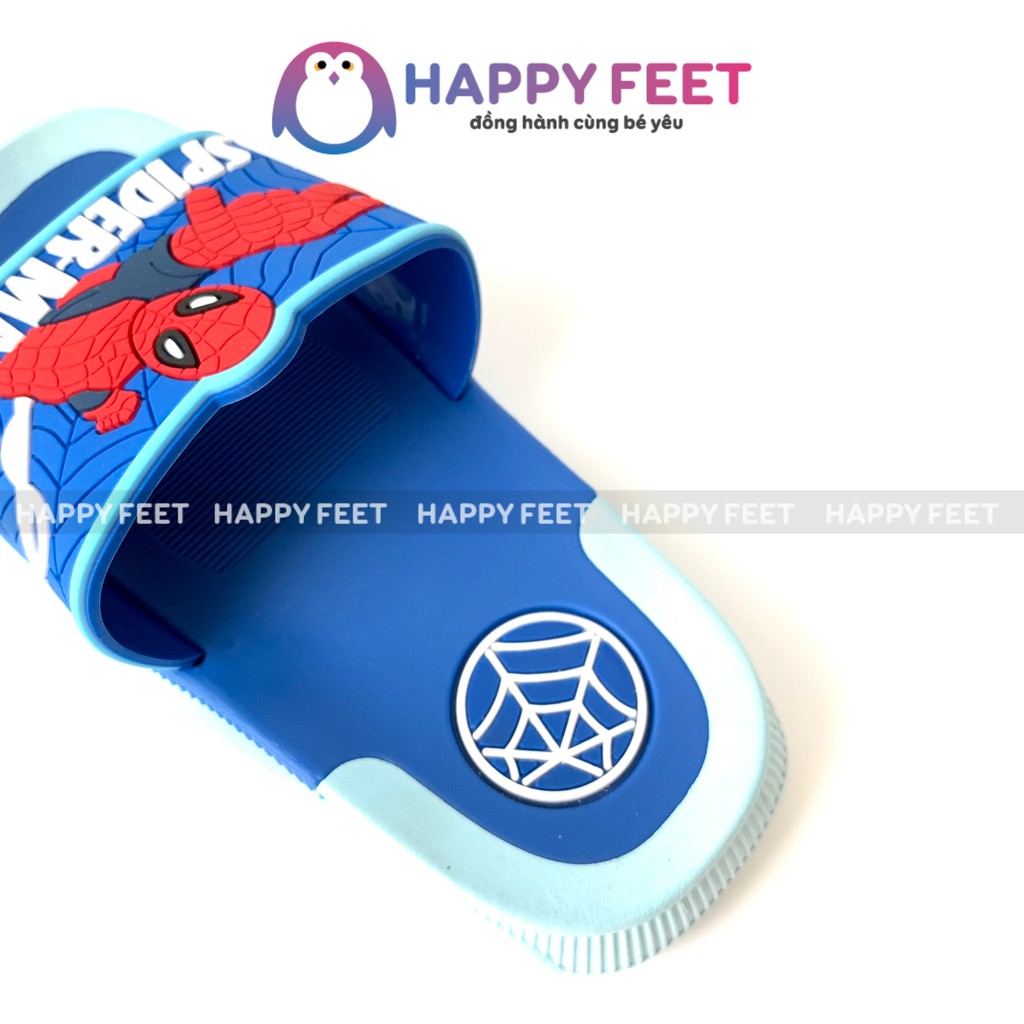 Dép lê bé trai Happy Feet no2033 hình người nhện siêu mềm chống trơn trượt