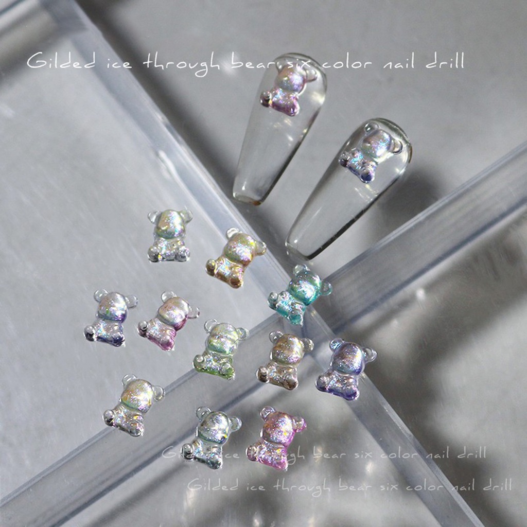 Bộ 50 Phụ Kiện Trang Trí Móng Tay Tạo Hiệu Ứng Lấp Lánh Thời Trang Cho Nữ