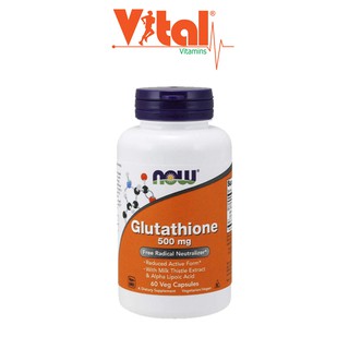 Viên Uống Hỗ Trợ Trắng Da NOW Glutathione 500mg 60 Viên