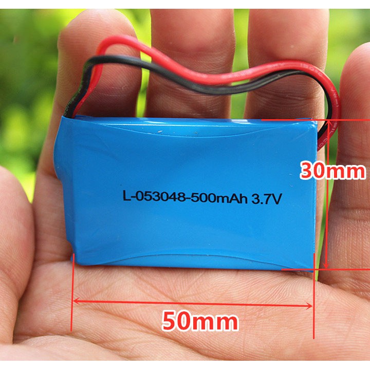 Pin sạc lithium 3.7V 500mAh có mạch bảo vệ sạc dạng dẹt - LK0302