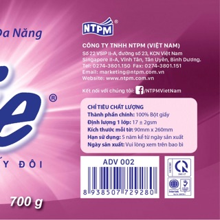  Giấy vệ sinh cuộn cutie (700gram)