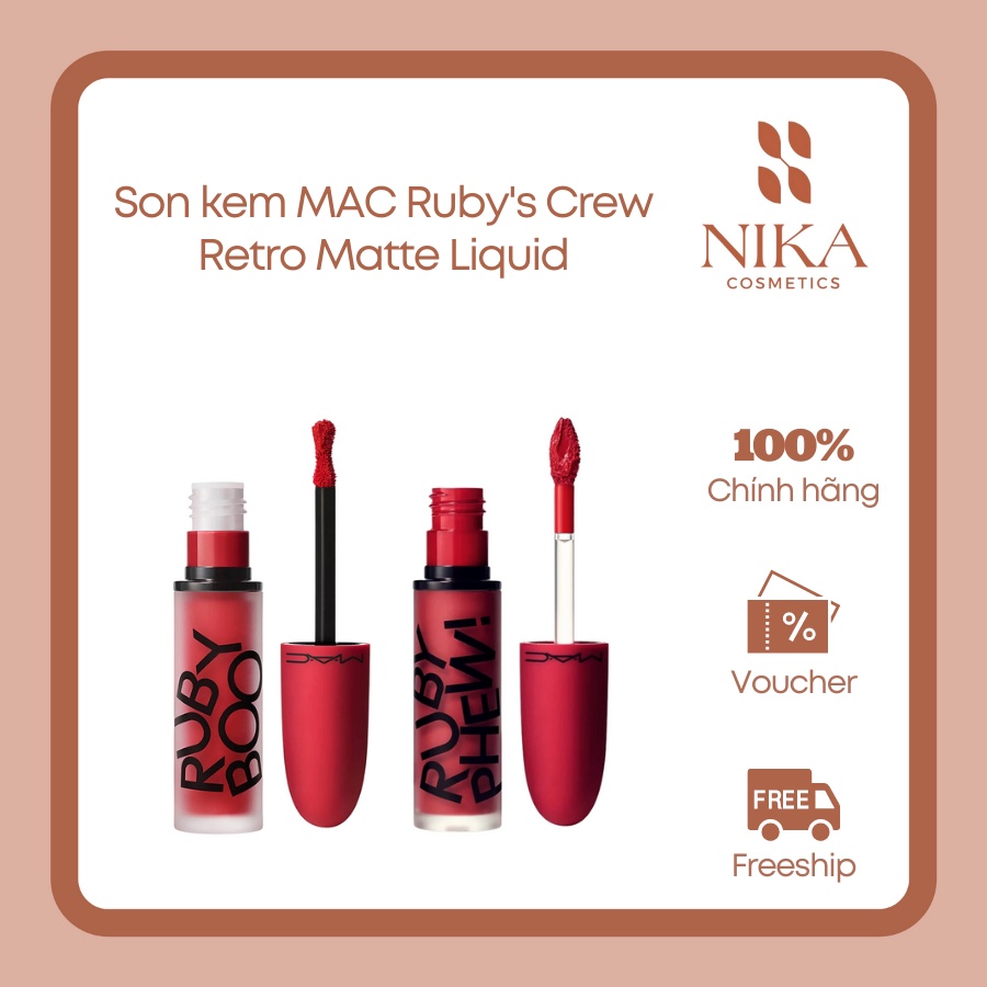 Son kem M.A.C Ruby's Crew Retro Matte Liquid 5ml [Nika Cosmetics]