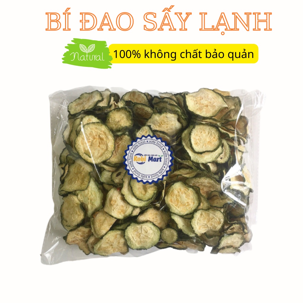 Bí đao thái lát sấy lạnh Robi Mart gói 100g - Giảm cân thanh nhiệt đẹp da