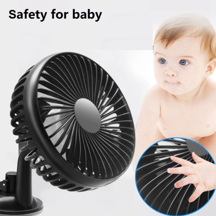 Sản Phẩm Quạt máy đơn mini trên ô tô gắn taplo và kính R-8039 .