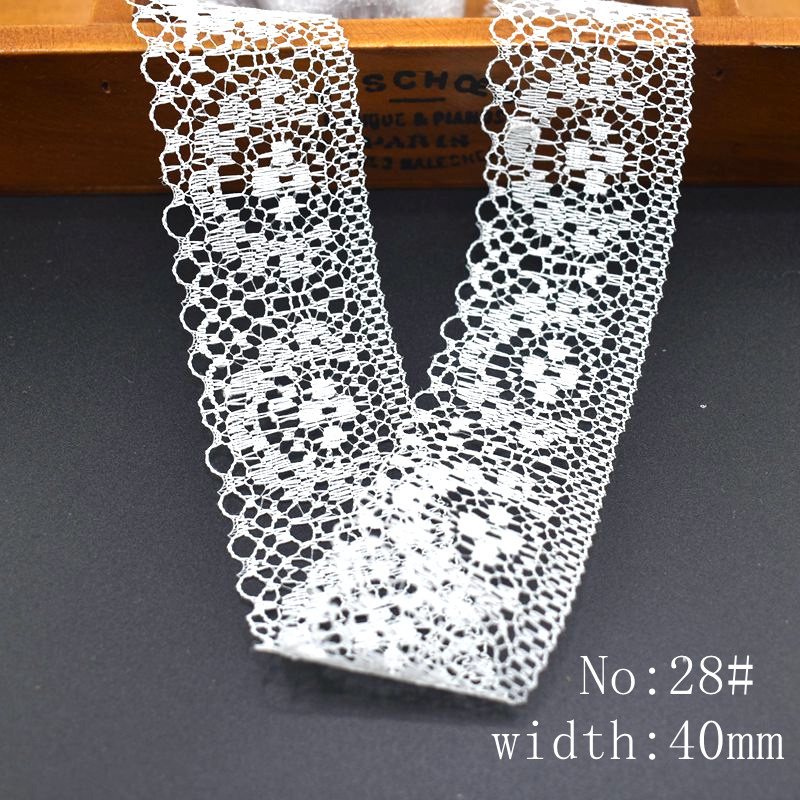 Cuộn Vải Ren Cotton 28 Phong Cách Làm Đồ Thủ Công DIY Đa Ứng Dụng