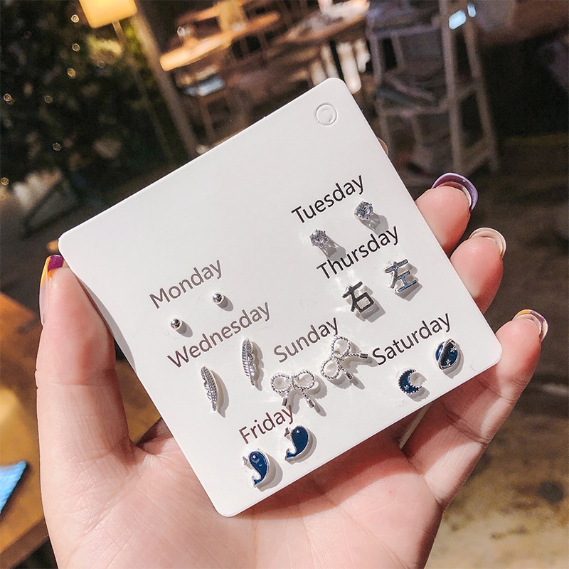 Set 7 cặp hoa tai thời trang dành cho nữ