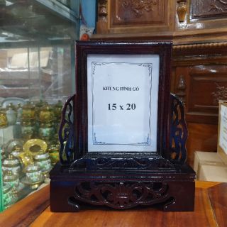 [Giá Tốt] Khung Hình Thờ 15x20 Gỗ Xà Cừ Màu Đen Hàng Giá Rất Rẻ