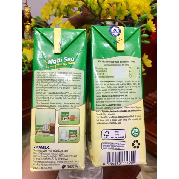 Sữa đặc ngôi sao phương nam hộp giấy