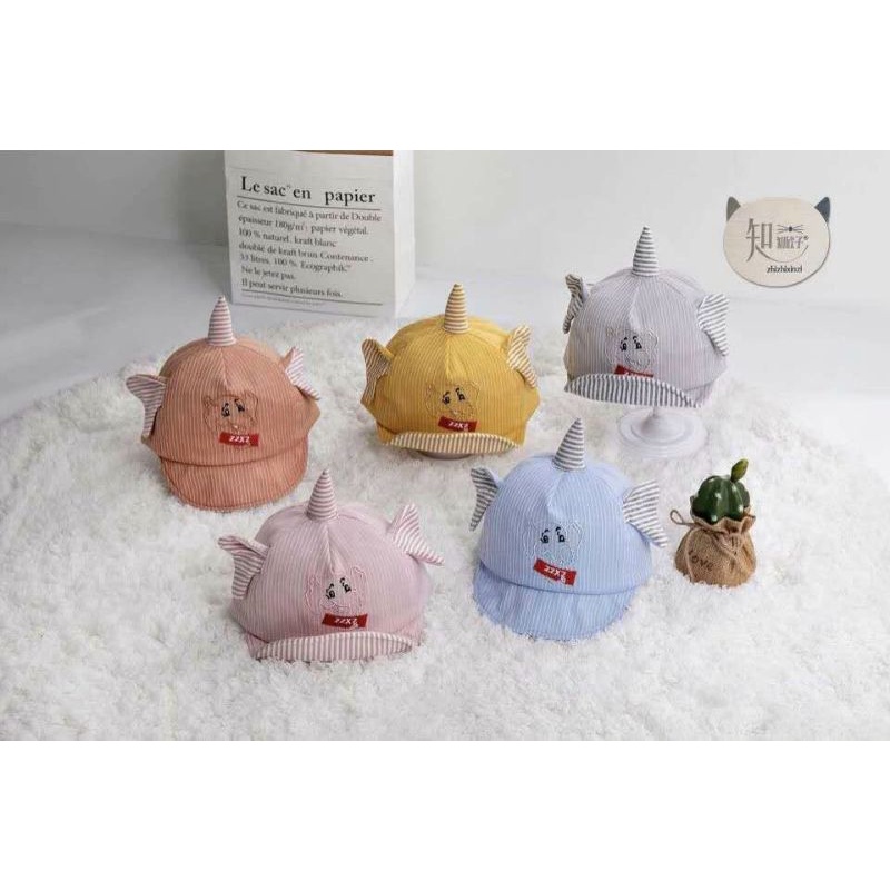 Mũ lưỡi trai voi mềm mại siêu xinh cho bé từ 3 đến 15 tháng