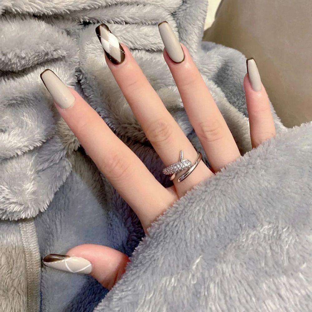 Hộp 24 Móng Tay Giả Ballerina Che Phủ Toàn Diện