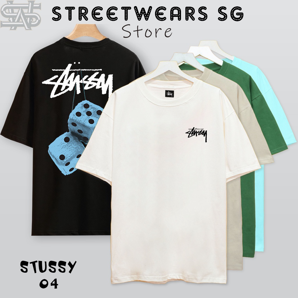 [Premium] Áo thun Stussy 04 Xúc Xắc Xanh form âu chất liệu cotton - Streetwears SG